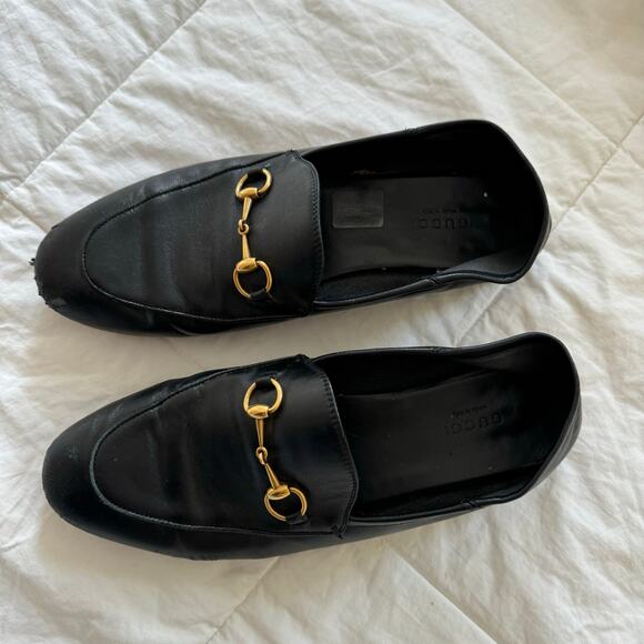 GUCCI Black Horsebit Foldable Loafer Size 39 - Picture 6 of 11